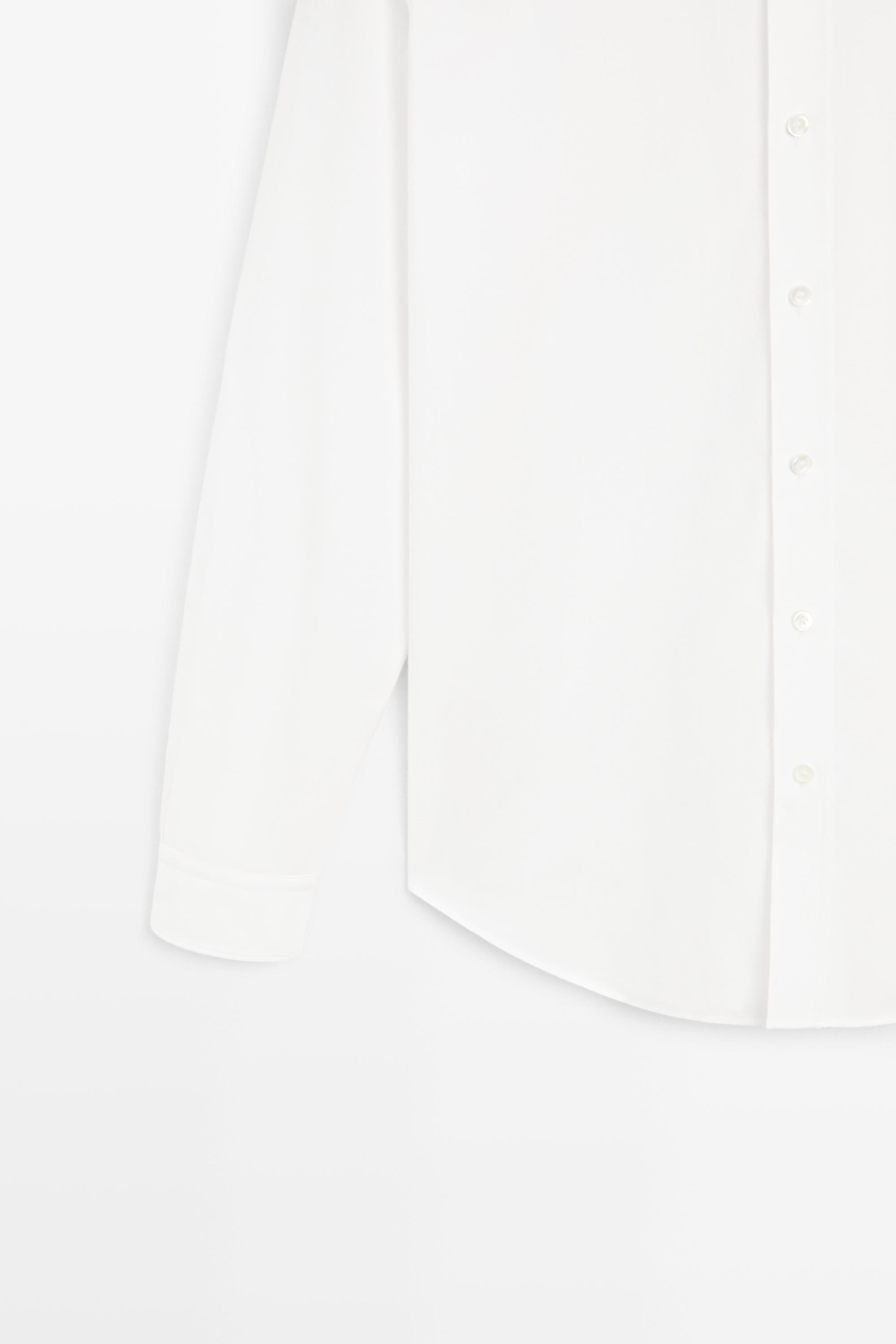 Chemise regular fit en twill mélangé 100 % coton
